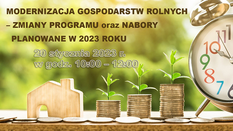 Grafika wprowadzająca modernizacja gospodarstw rolnych