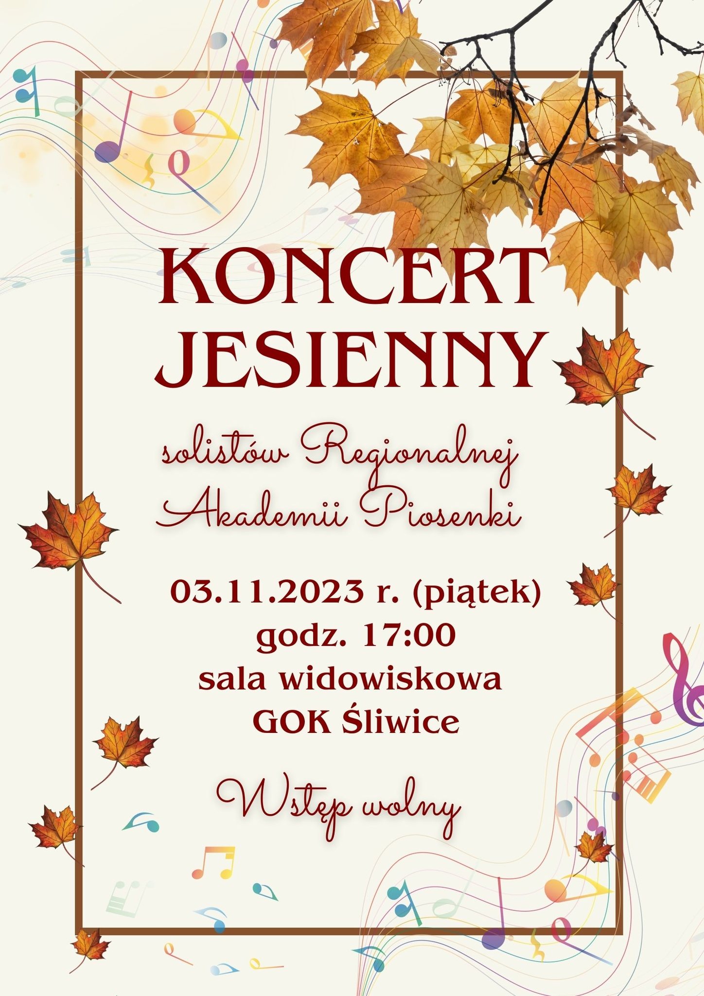 plakat koncert jesienny