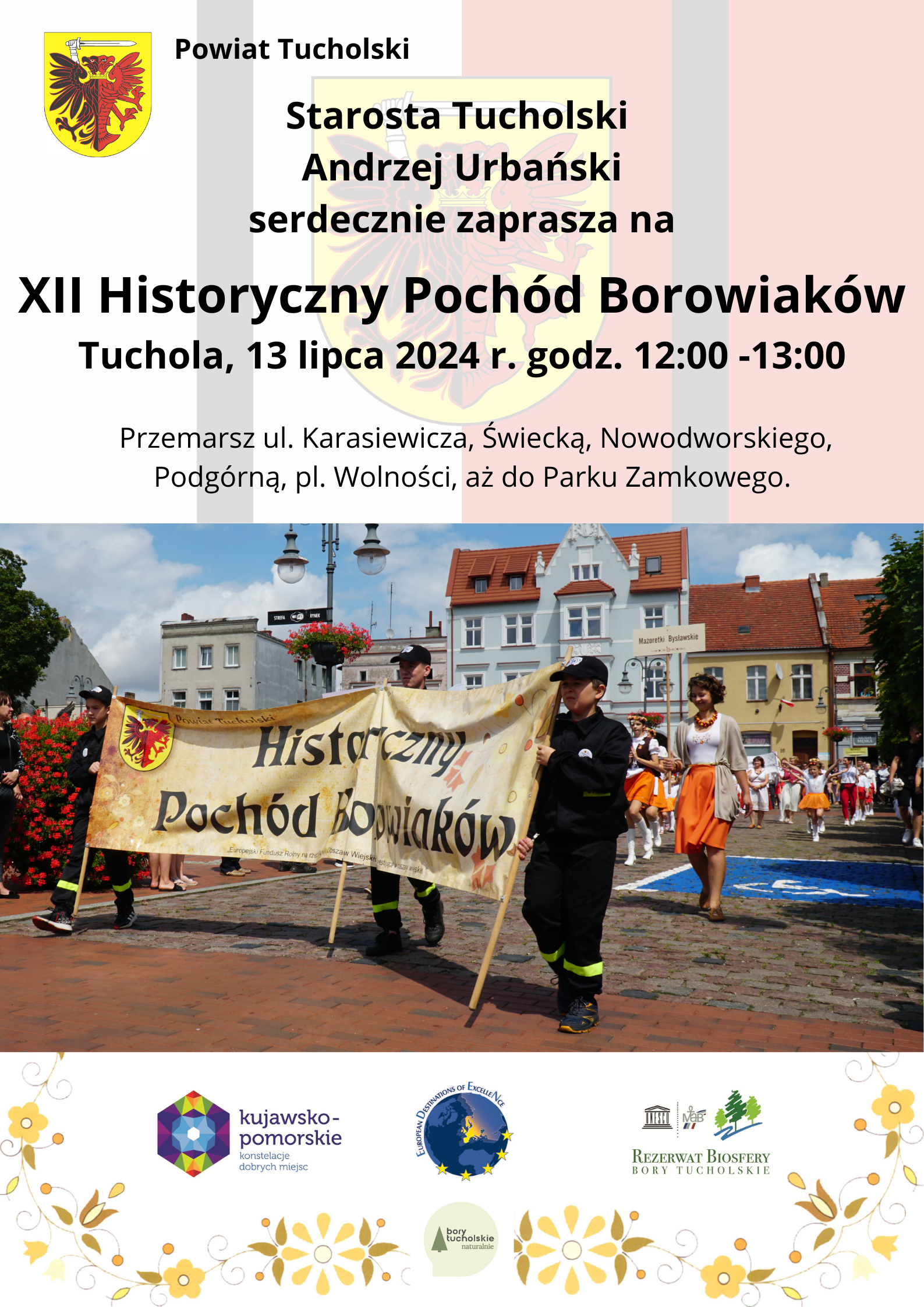 plakat poch&oacute;d borowiak&oacute;w