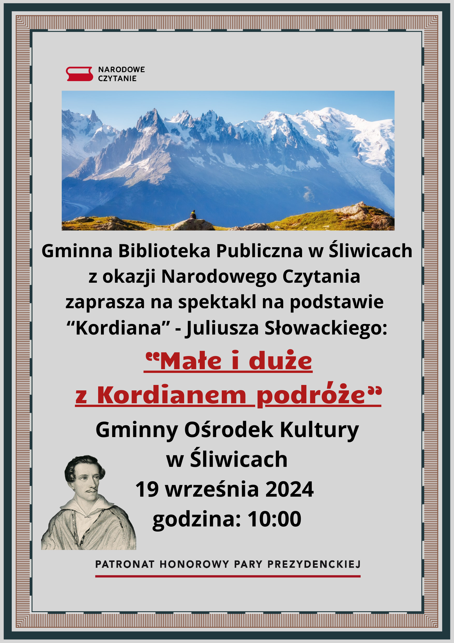 plakat kordian juliusz słowacki