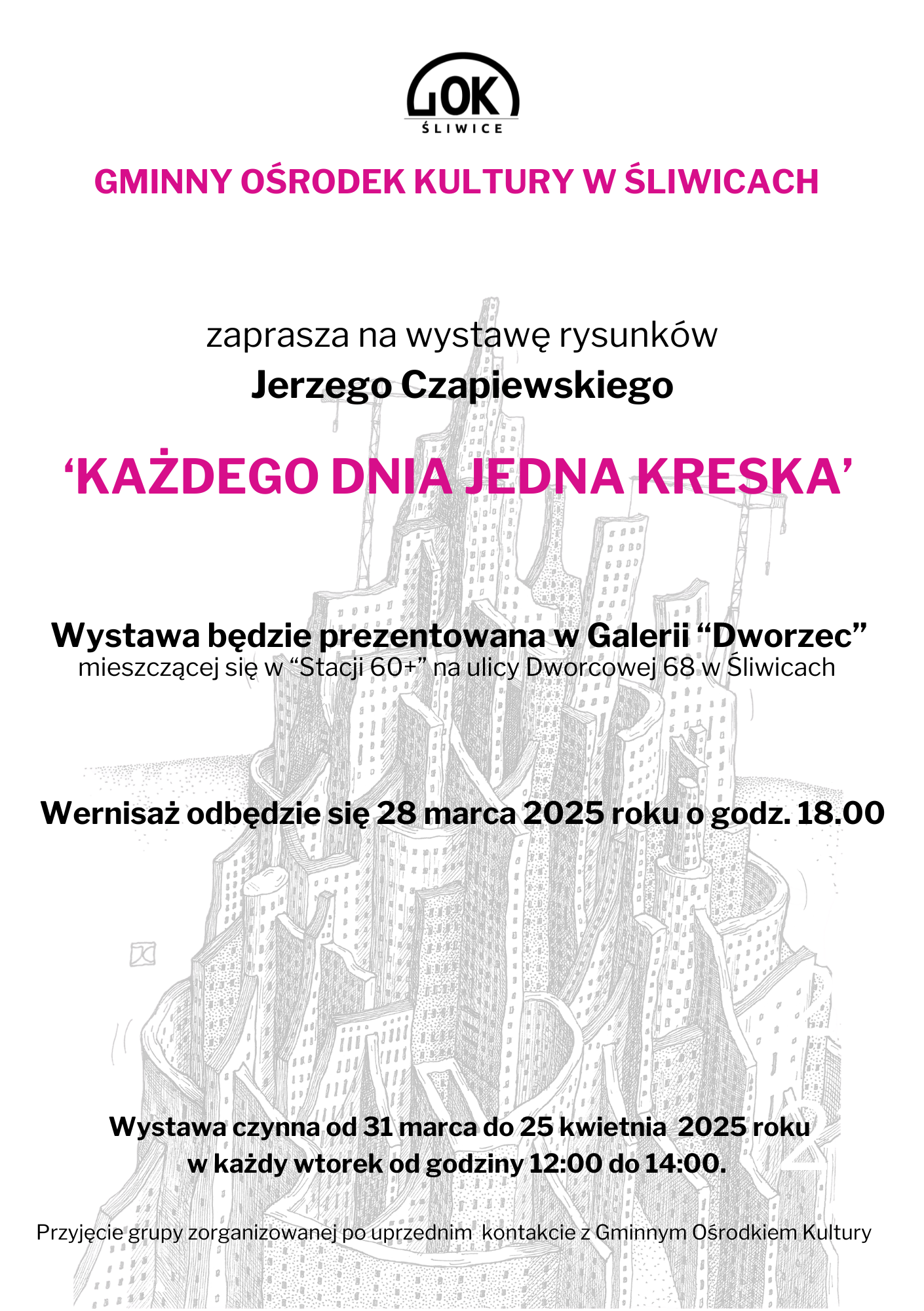 plakat każdego dnia jedna kreska