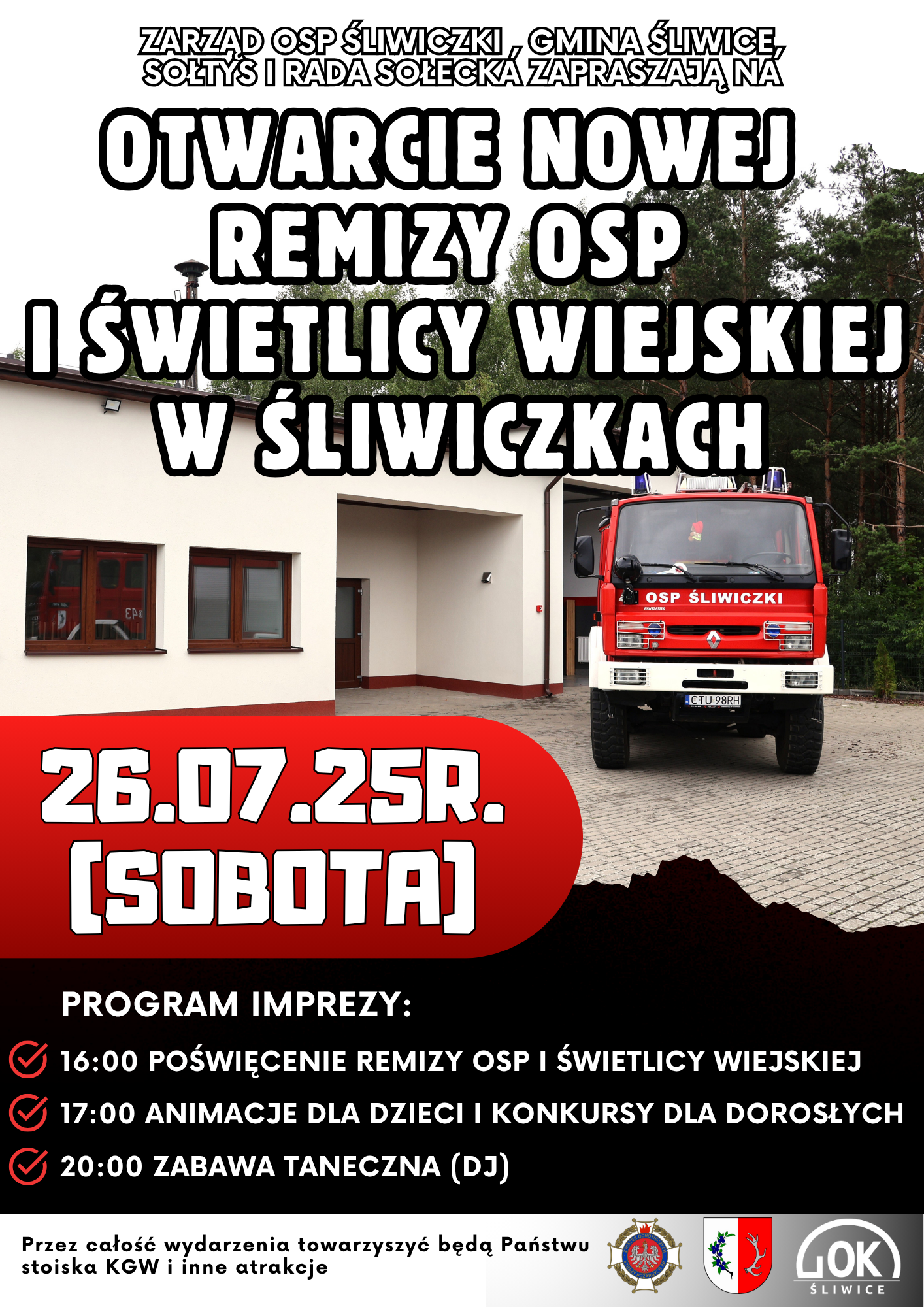 plakat otwarcie remizy 2025 śliwiczki
