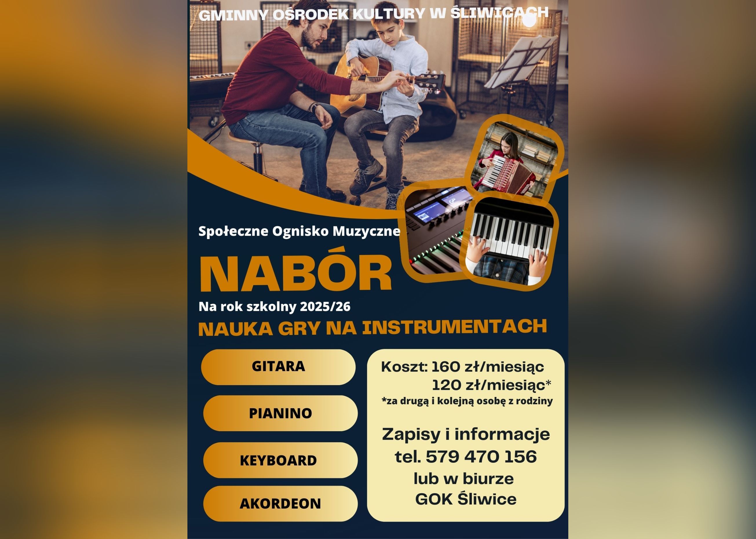 plakat naboru do społecznego ogniska muzycznego