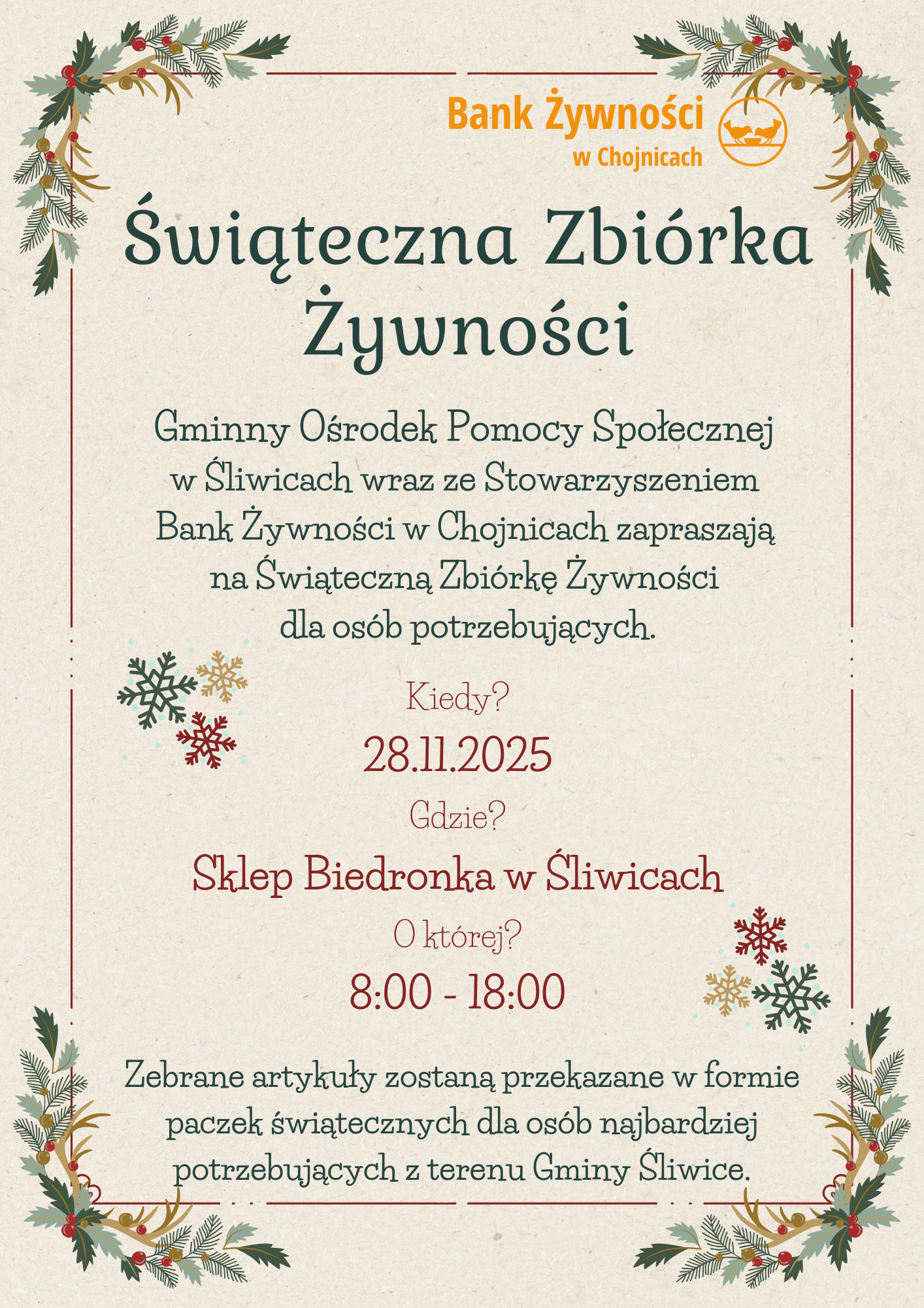 Świąteczna zbi&oacute;rka żywności
