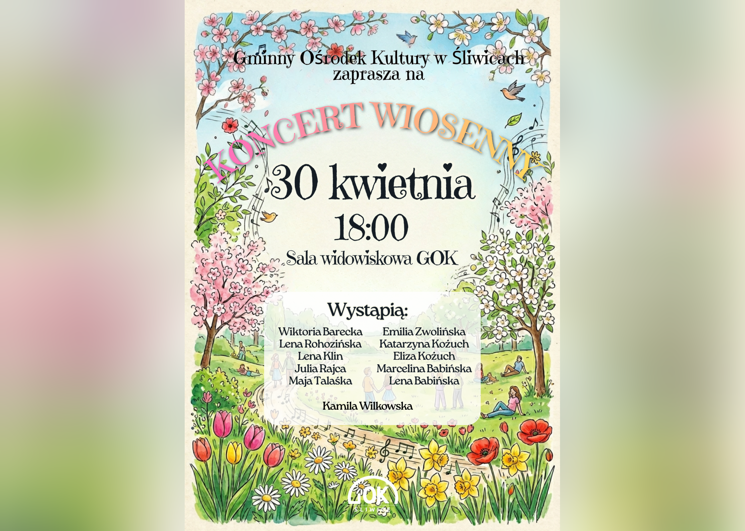 plakat koncertu poziom