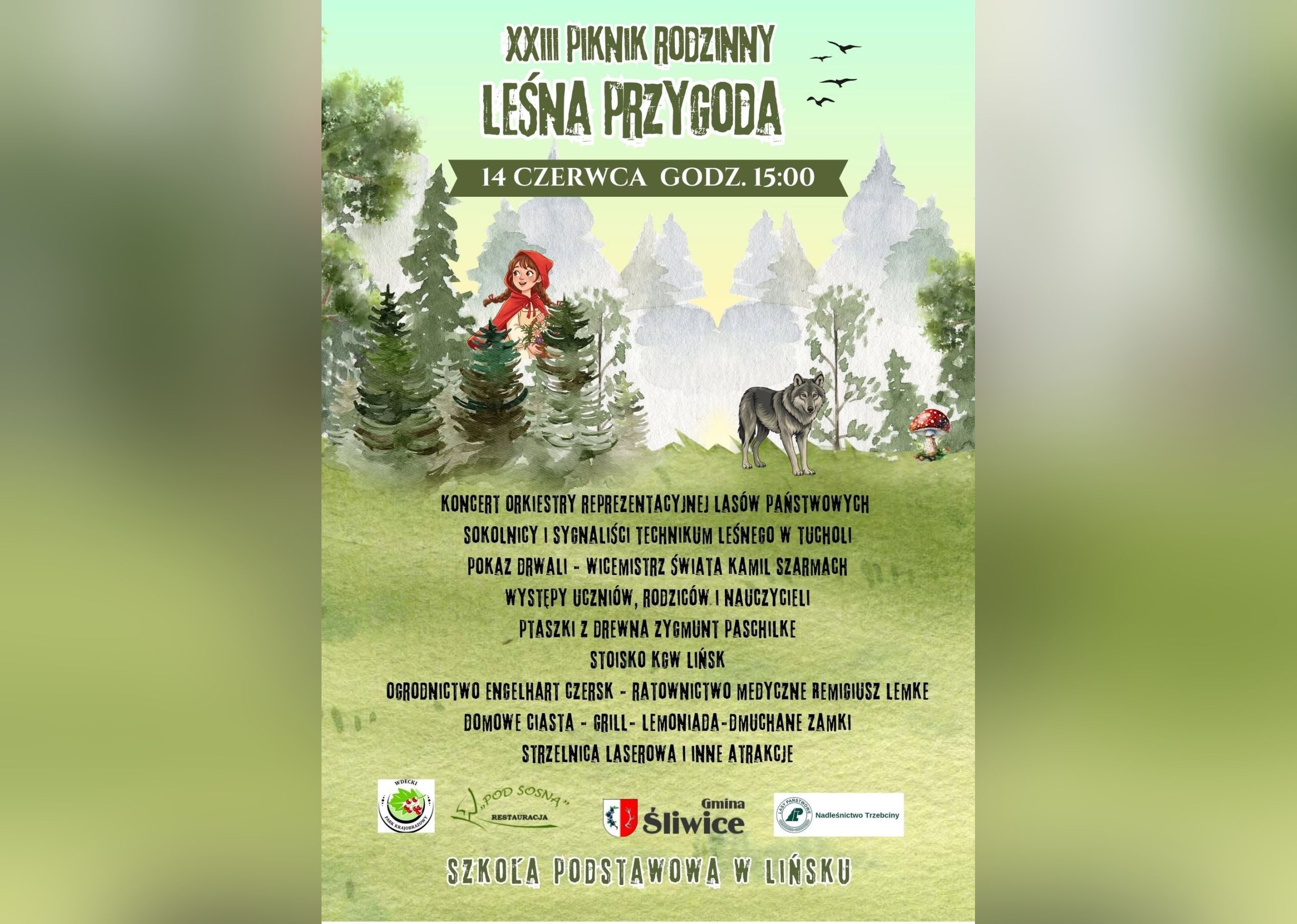 piknik rodzinny leśna oaza 