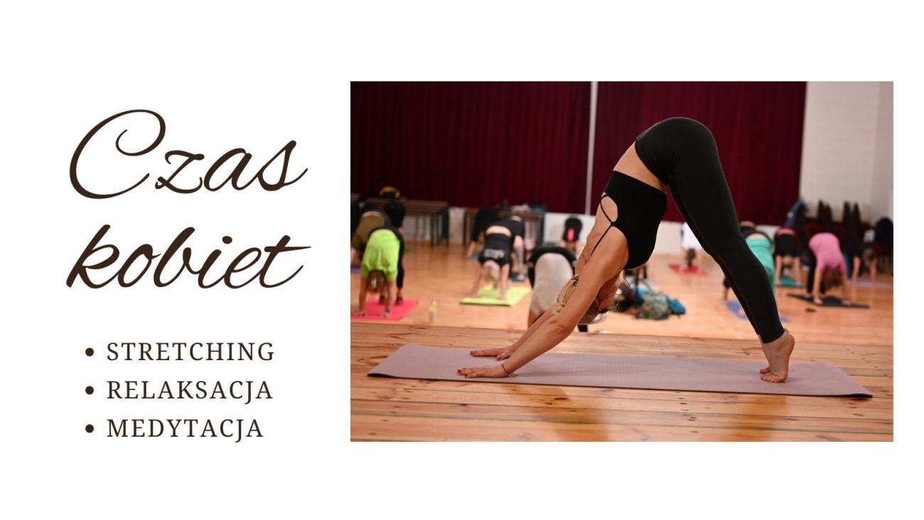grafika czas kobiet stretching relaksacja medytacja