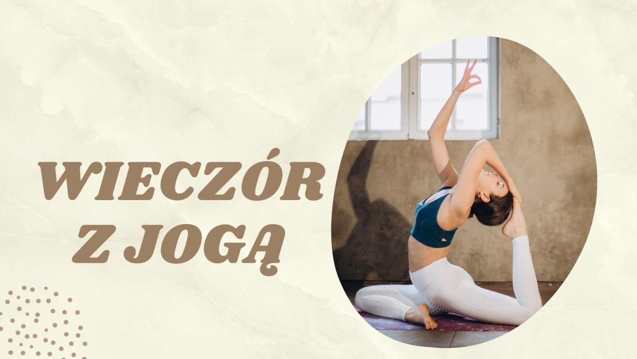 grafika wieczór z jogą 