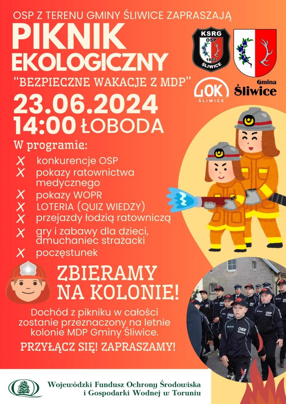 plakat piknik strażacki