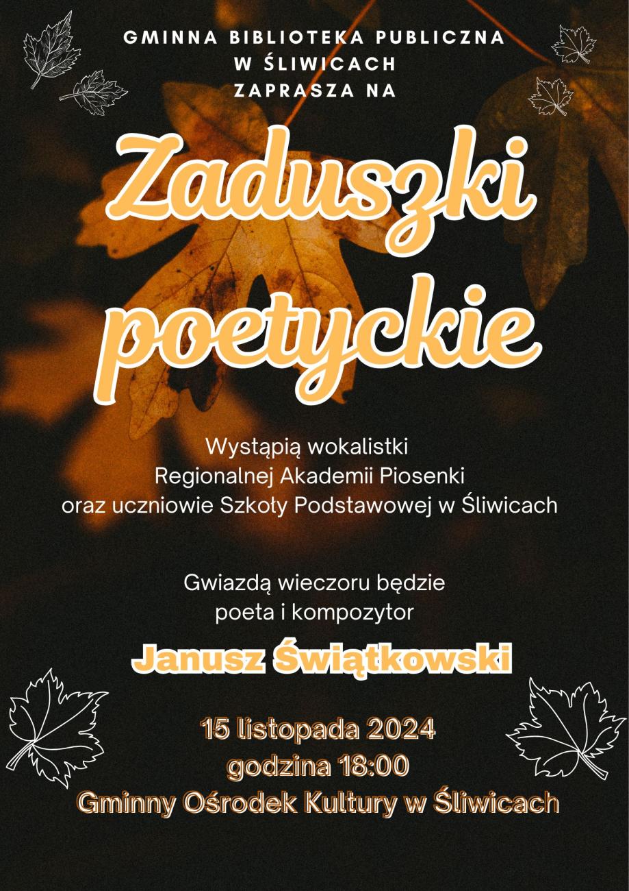 plakat zaduszki poetyckie