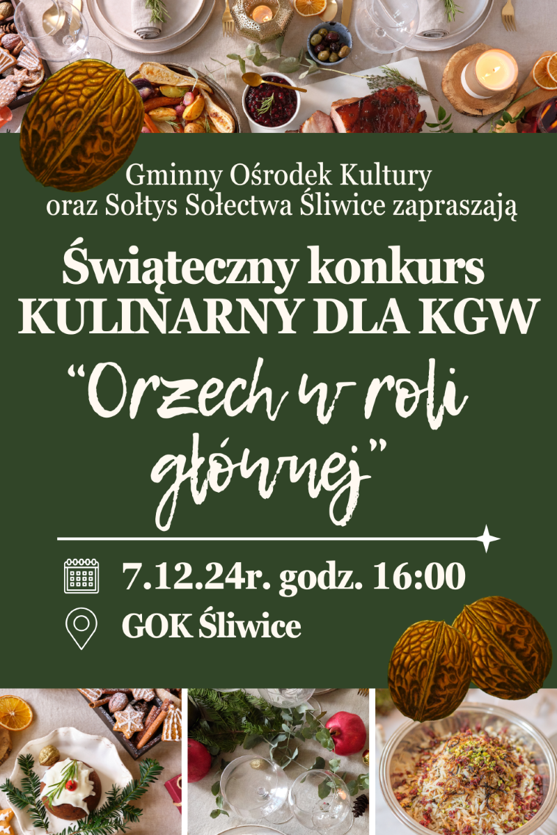 plakat konkursu orzech w roli głównej