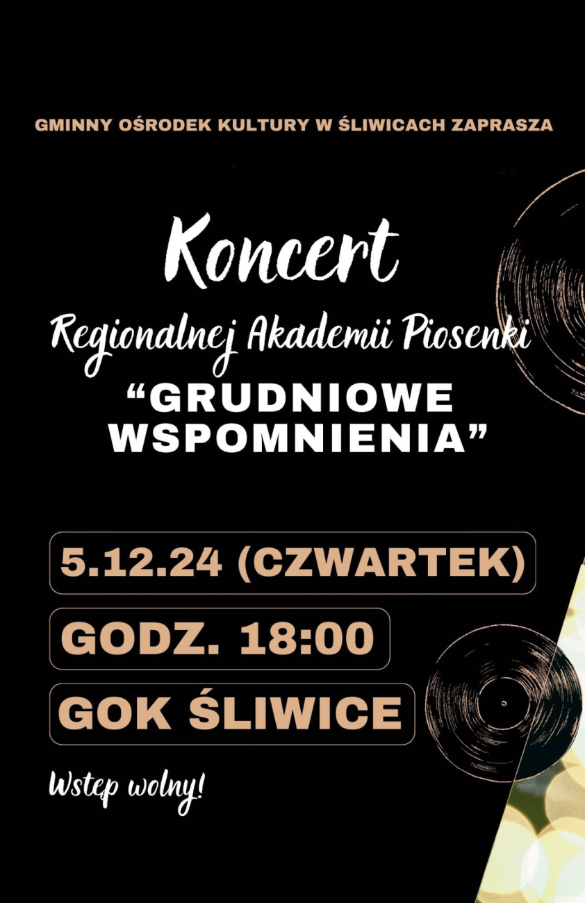 plakat koncertu, wersja pionowa