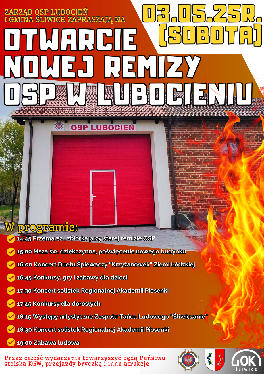 plakat otwarcia nowej remizy osp