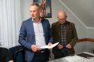wójt przemawia do mieszkańców