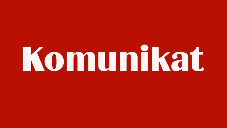 bialy napis komunikat na czerwonym tle