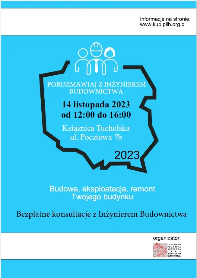 Plakat rozmowa z inżynierem budownictwa