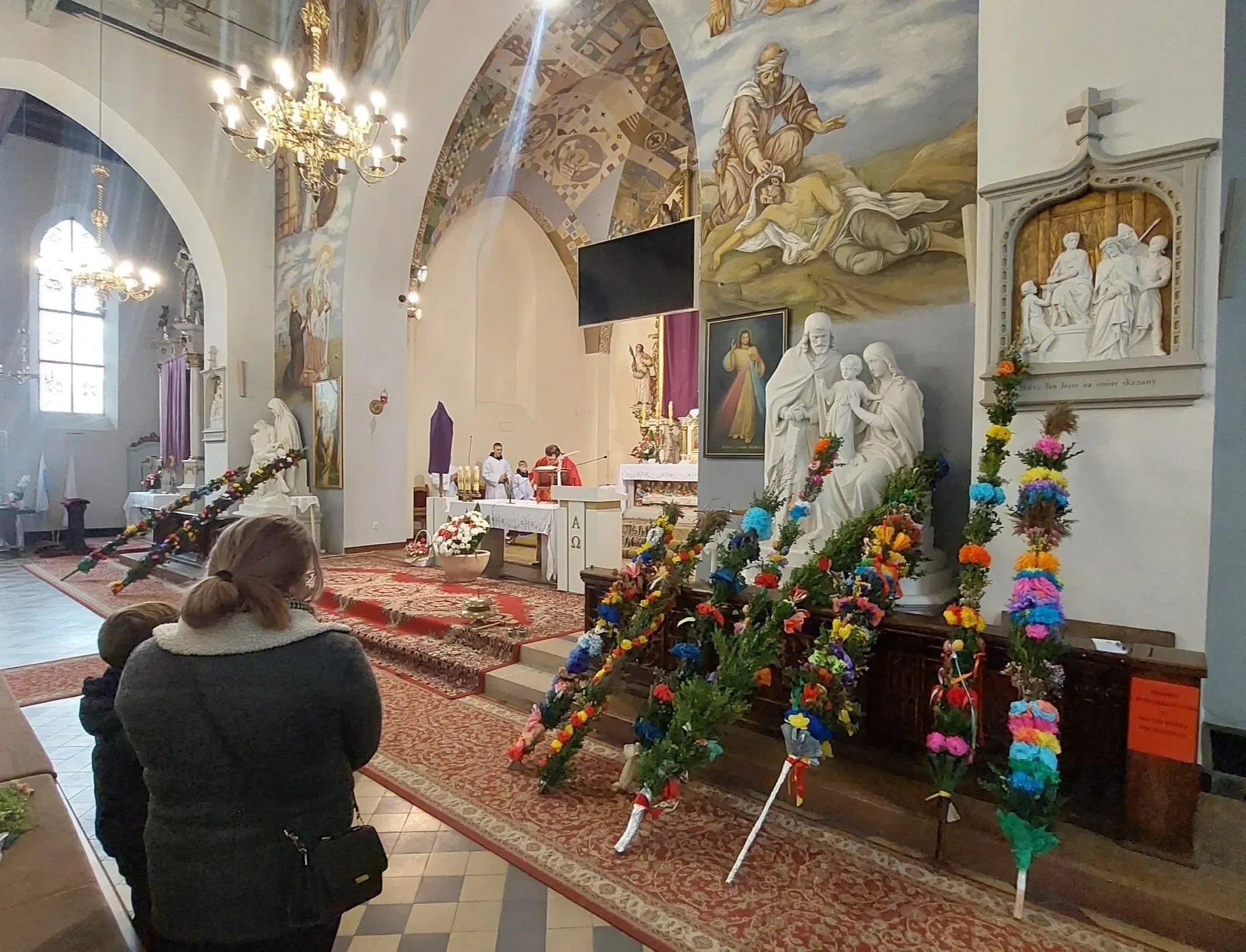 palmy wielkanocne w kościele