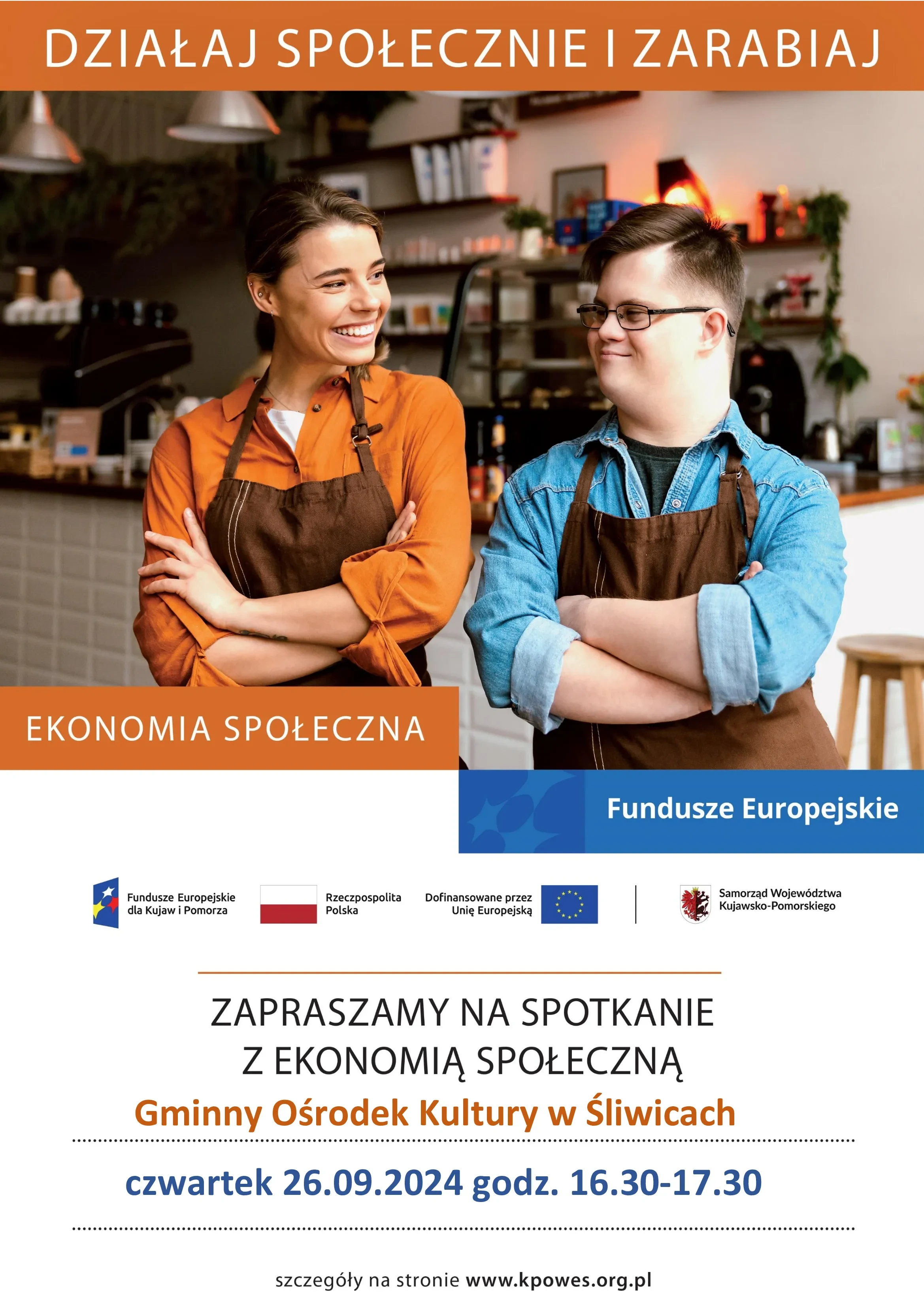 plakat działaj społecznie