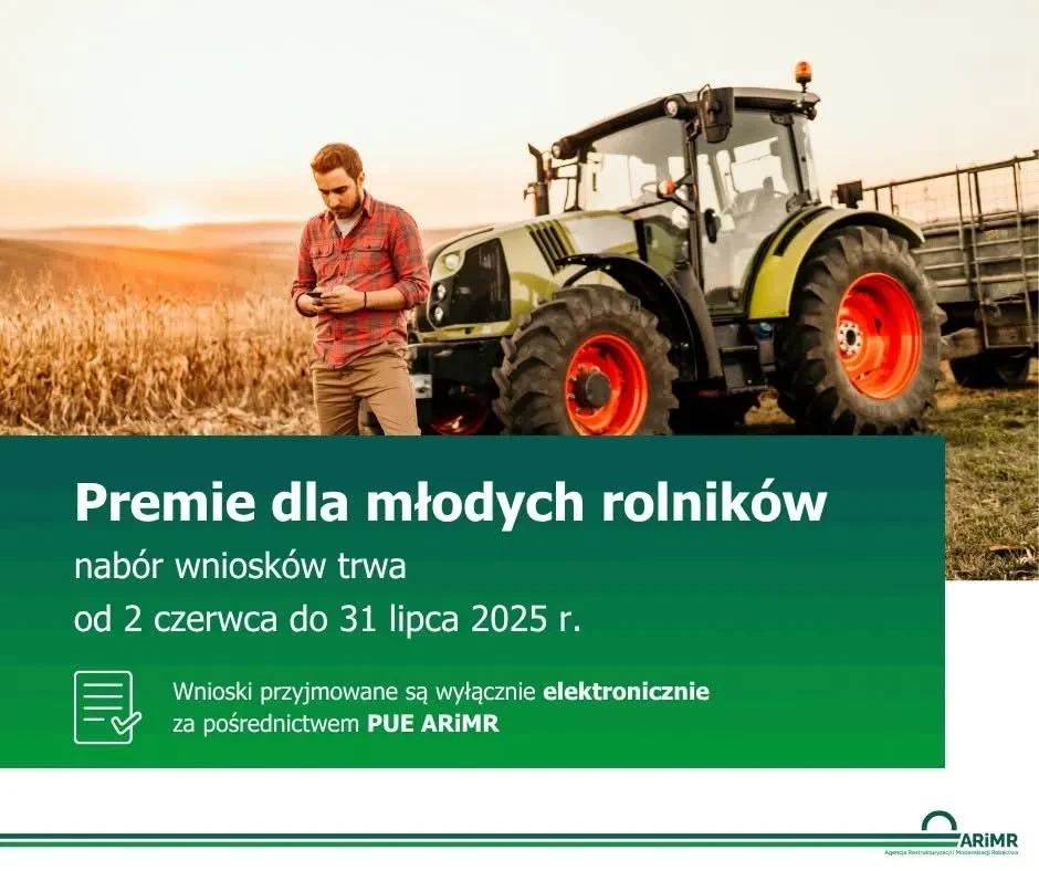 premie dla młodych rolników plakat