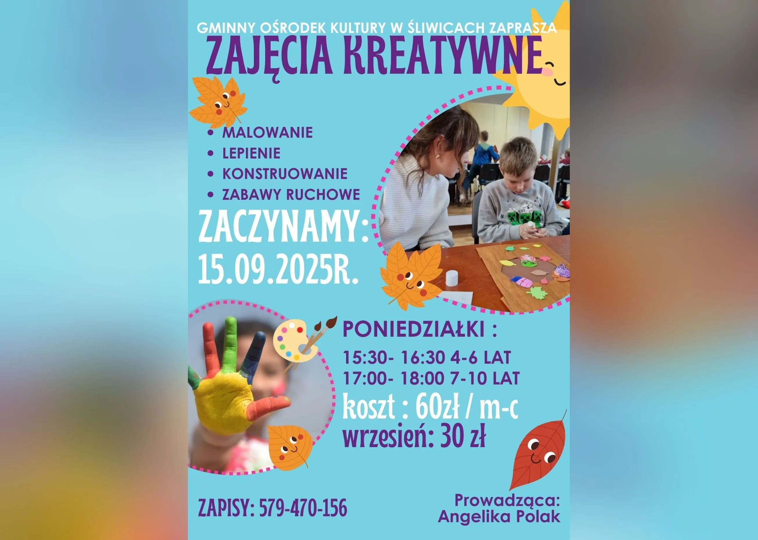 zajęcia kreatywne plakat