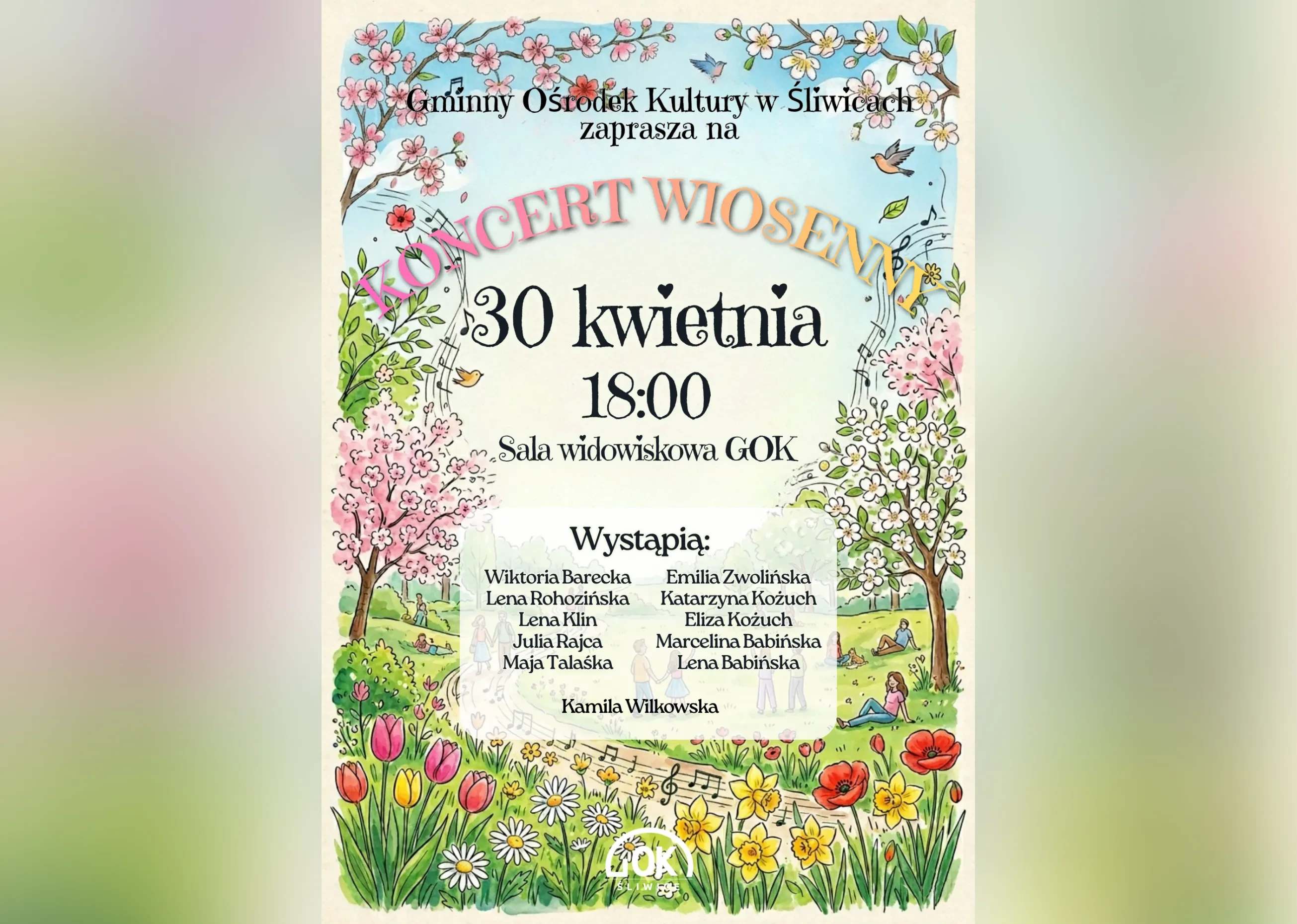 plakat koncertu poziom